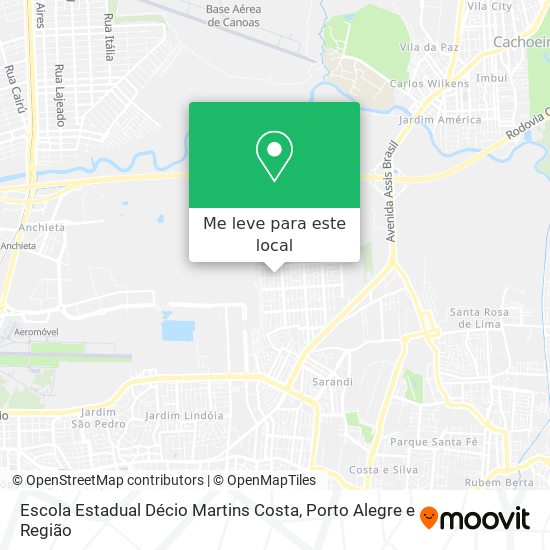 Escola Estadual Décio Martins Costa mapa