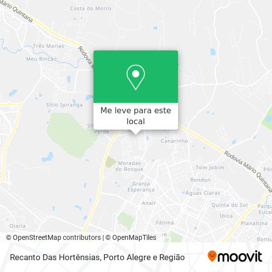 Recanto Das Hortênsias mapa