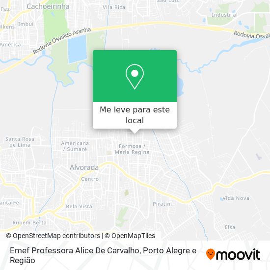 Emef Professora Alice De Carvalho mapa