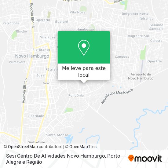 Sesi Centro De Atividades Novo Hamburgo mapa