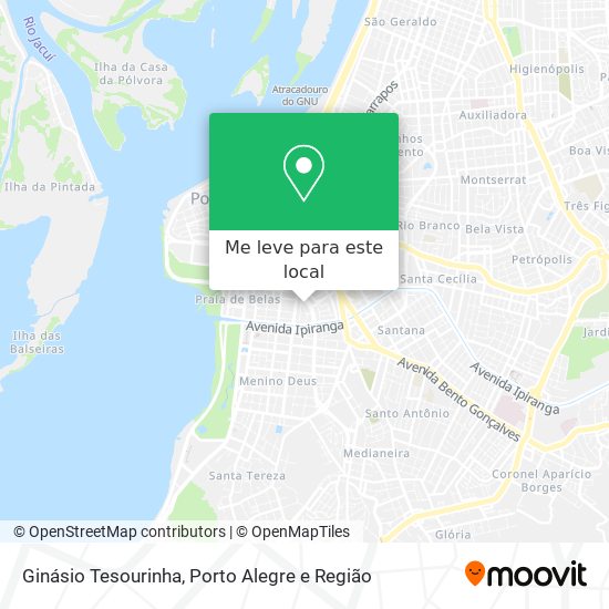 Ginásio Tesourinha mapa