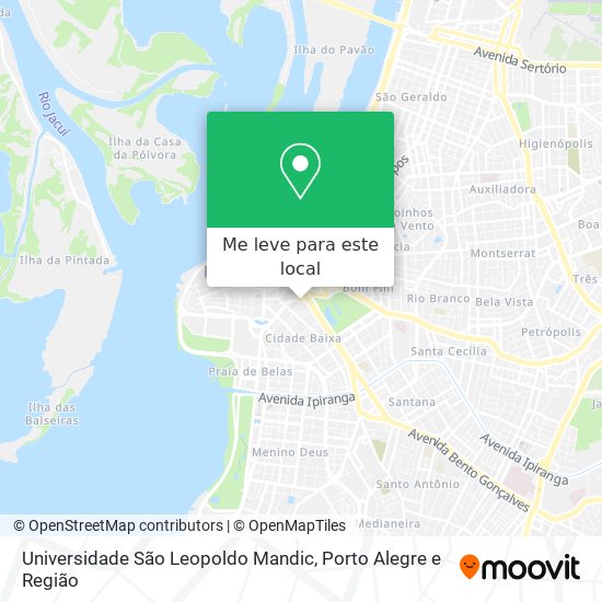 Universidade São Leopoldo Mandic mapa