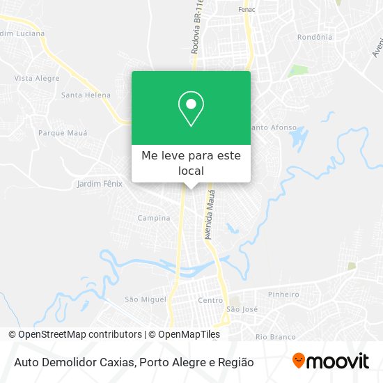 Auto Demolidor Caxias mapa