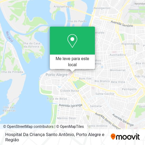 Hospital Da Criança Santo Antônio mapa