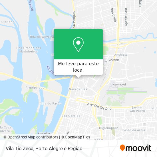 Vila Tio Zeca mapa