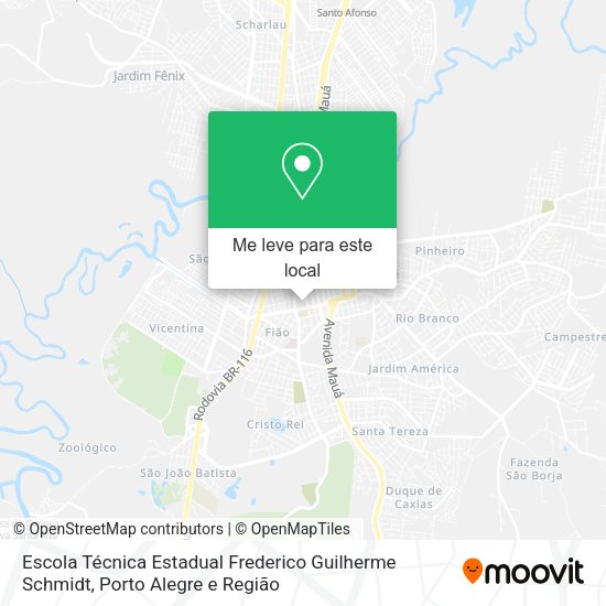 Escola Técnica Estadual Frederico Guilherme Schmidt mapa