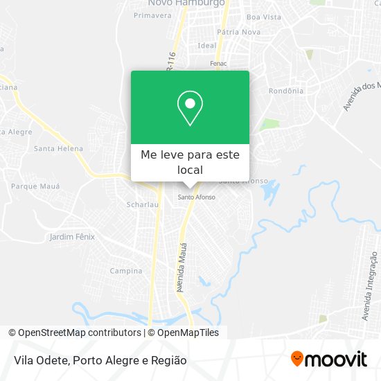 Vila Odete mapa