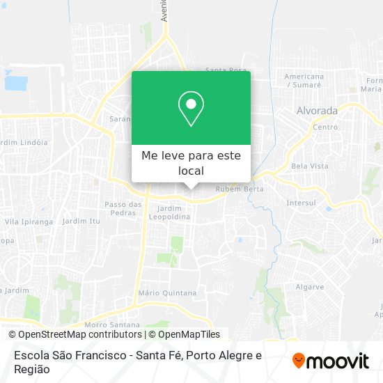 Escola São Francisco - Santa Fé mapa