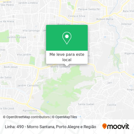 Linha: 490 - Morro Santana mapa