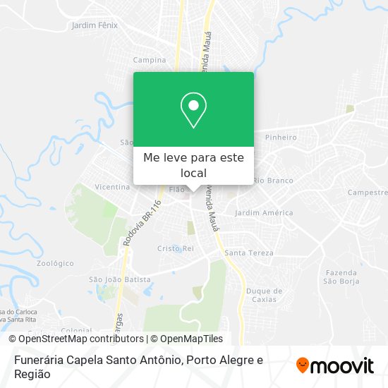 Funerária Capela Santo Antônio mapa