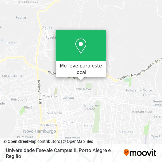 Universidade Feevale Campus II mapa