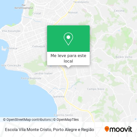 Escola Vila Monte Cristo mapa
