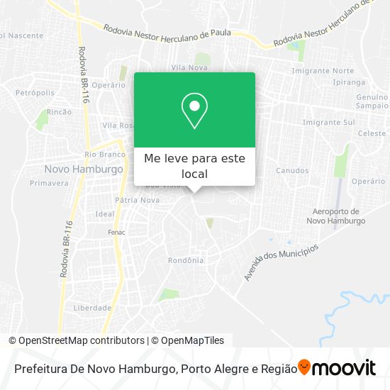 Prefeitura De Novo Hamburgo mapa