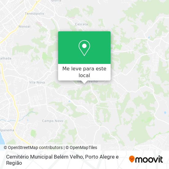 Cemitério Municipal Belém Velho mapa