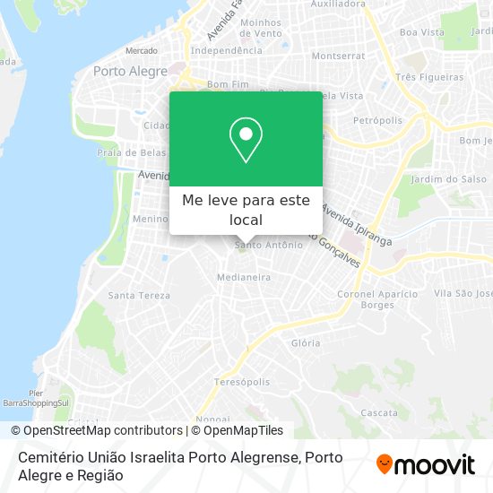 Cemitério União Israelita Porto Alegrense mapa