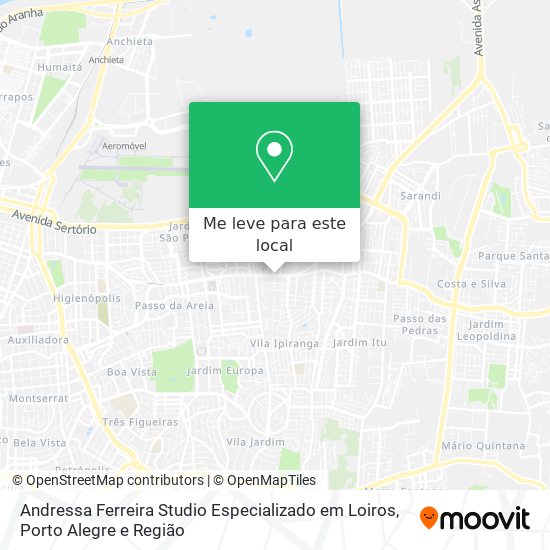 Andressa Ferreira Studio Especializado em Loiros mapa