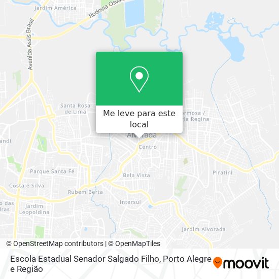 Escola Estadual Senador Salgado Filho mapa