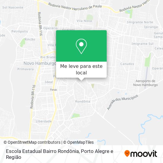 Escola Estadual Bairro Rondônia mapa