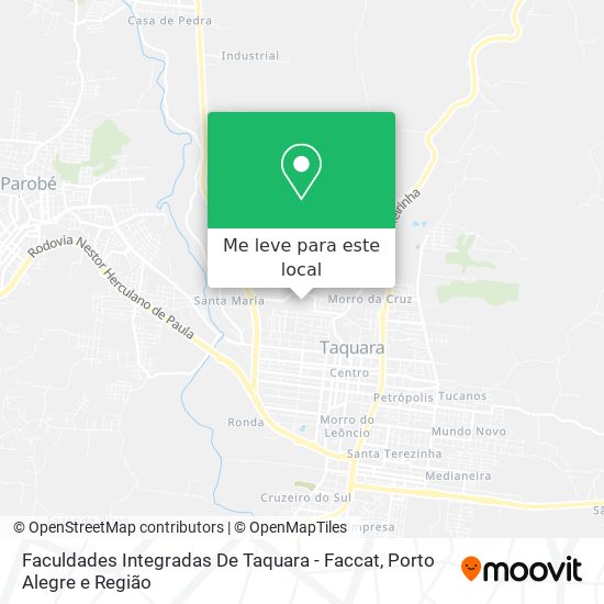 Faculdades Integradas De Taquara - Faccat mapa