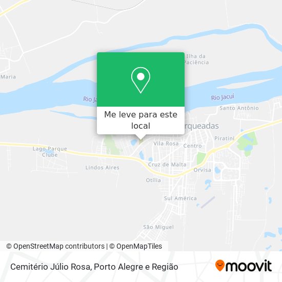 Cemitério Júlio Rosa mapa