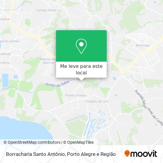 Borracharia Santo Antônio mapa