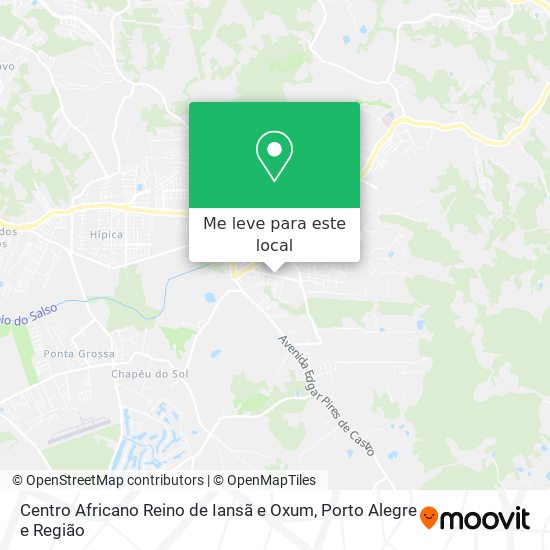 Centro Africano Reino de Iansã e Oxum mapa