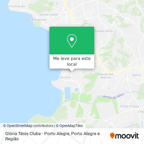 Glória Tênis Clube - Porto Alegre mapa
