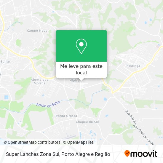 Super Lanches Zona Sul mapa