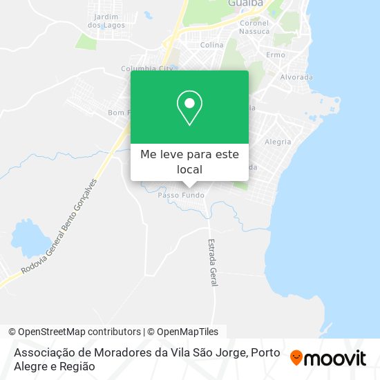 Associação de Moradores da Vila São Jorge mapa