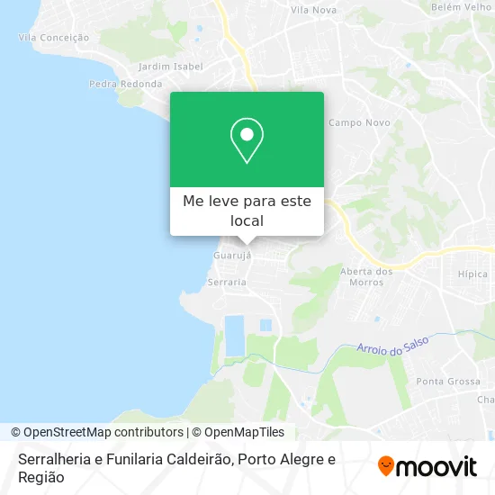 Serralheria e Funilaria Caldeirão mapa