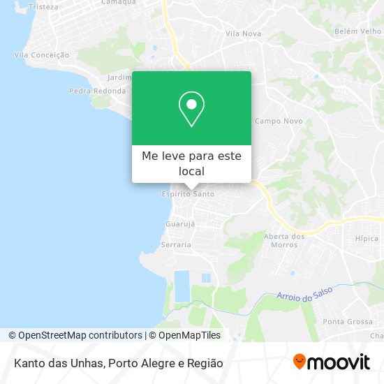 Kanto das Unhas mapa