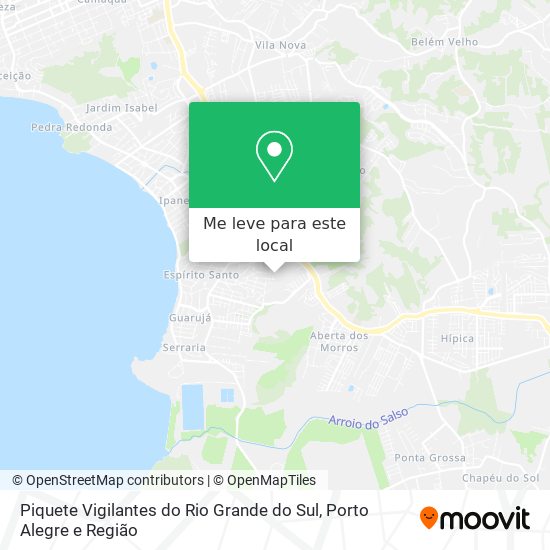 Piquete Vigilantes do Rio Grande do Sul mapa