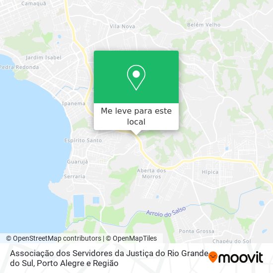 Associação dos Servidores da Justiça do Rio Grande do Sul mapa