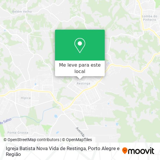 Igreja Batista Nova Vida de Restinga mapa