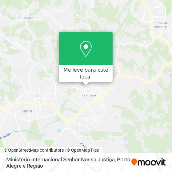 Ministério Internacional Senhor Nossa Justiça mapa