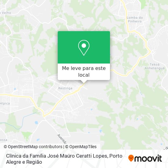 Clínica da Família José Maúro Ceratti Lopes mapa