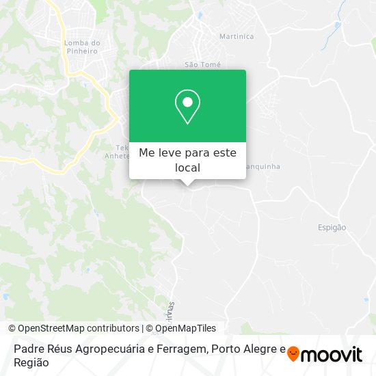 Padre Réus Agropecuária e Ferragem mapa
