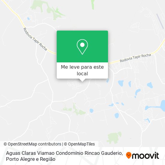 Aguas Claras Viamao Condomínio Rincao Gauderio mapa