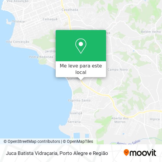 Juca Batista Vidraçaria mapa