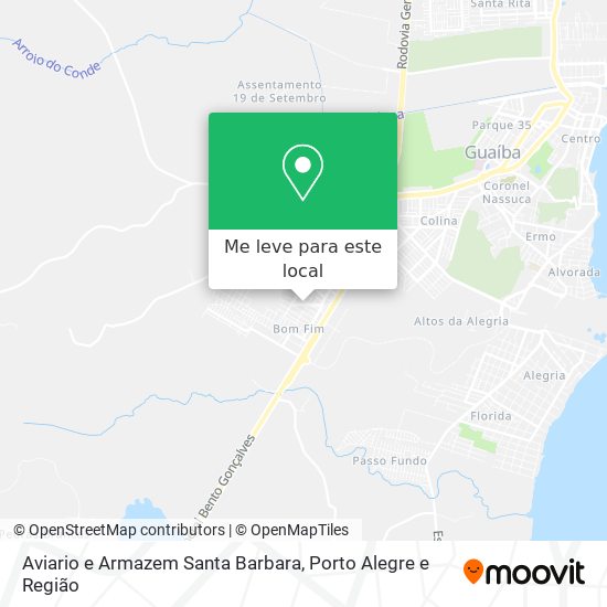 Aviario e Armazem Santa Barbara mapa