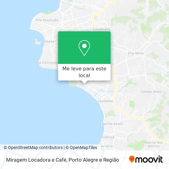 Miragem Locadora e Café mapa