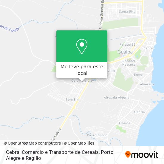 Cebral Comercio e Transporte de Cereais mapa