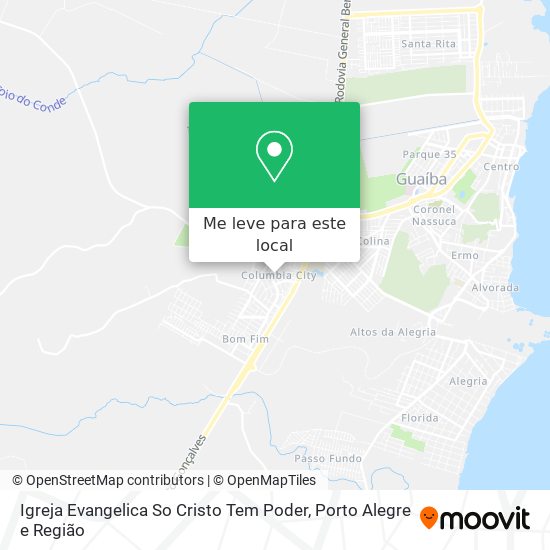 Igreja Evangelica So Cristo Tem Poder mapa