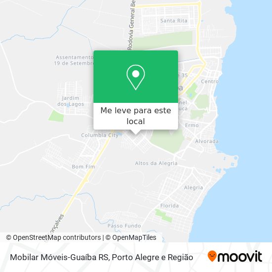 Mobilar Móveis-Guaíba RS mapa