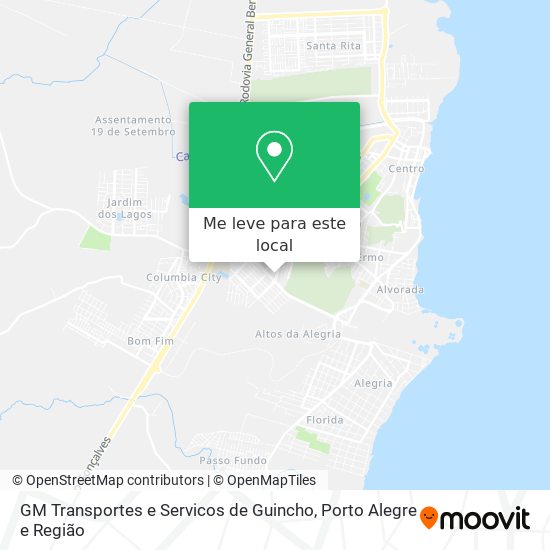 GM Transportes e Servicos de Guincho mapa