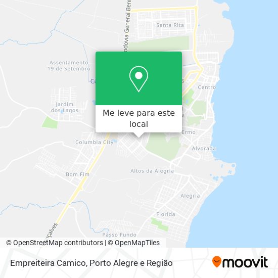 Empreiteira Camico mapa