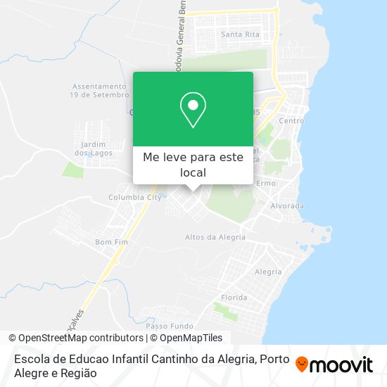 Escola de Educao Infantil Cantinho da Alegria mapa