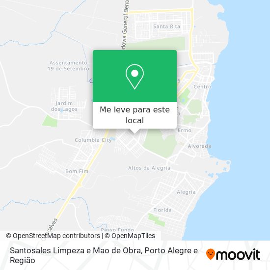 Santosales Limpeza e Mao de Obra mapa