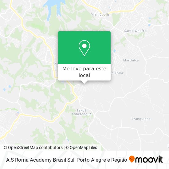 A.S Roma Academy Brasil Sul mapa
