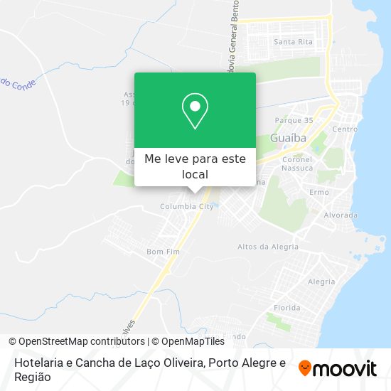 Hotelaria e Cancha de Laço Oliveira mapa